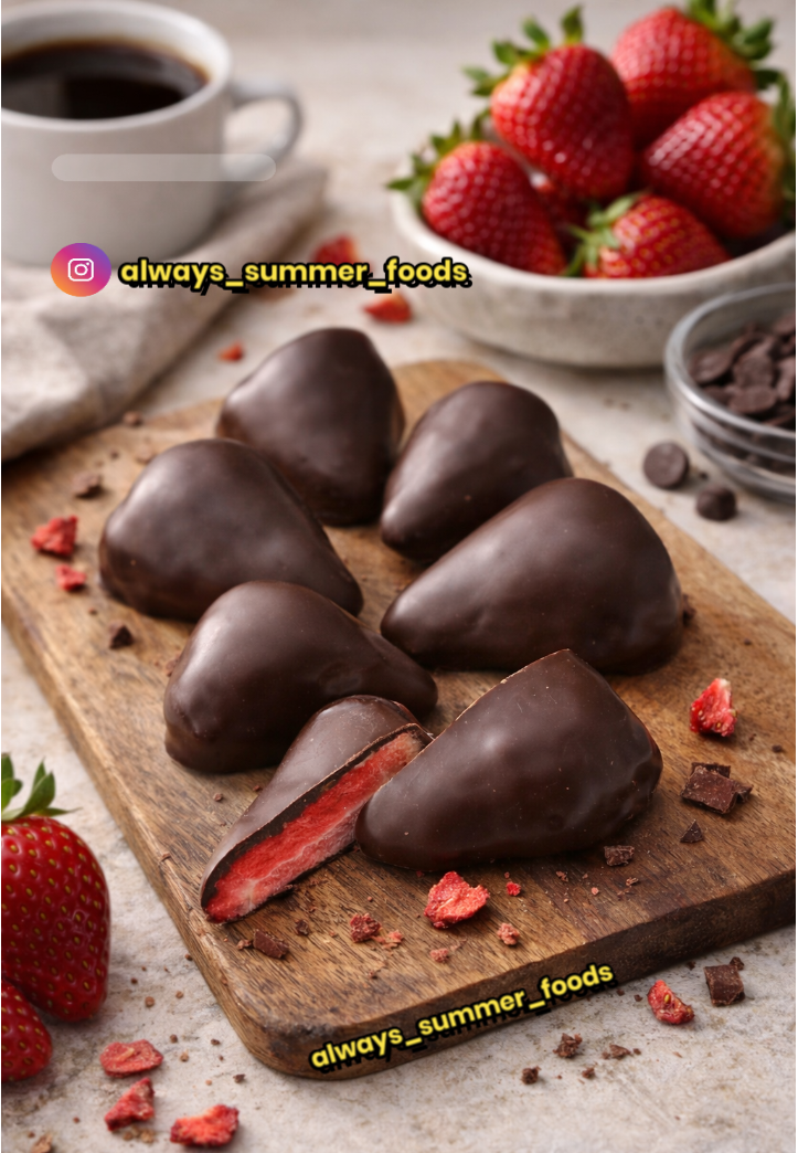 Dark Chocolate-Covered Freeze-Dried Organic Strawberries