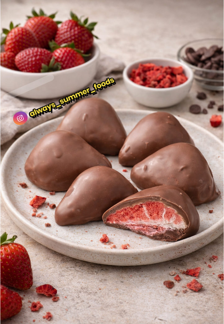 Milk Chocolate-Covered Freeze-Dried Organic Strawberries