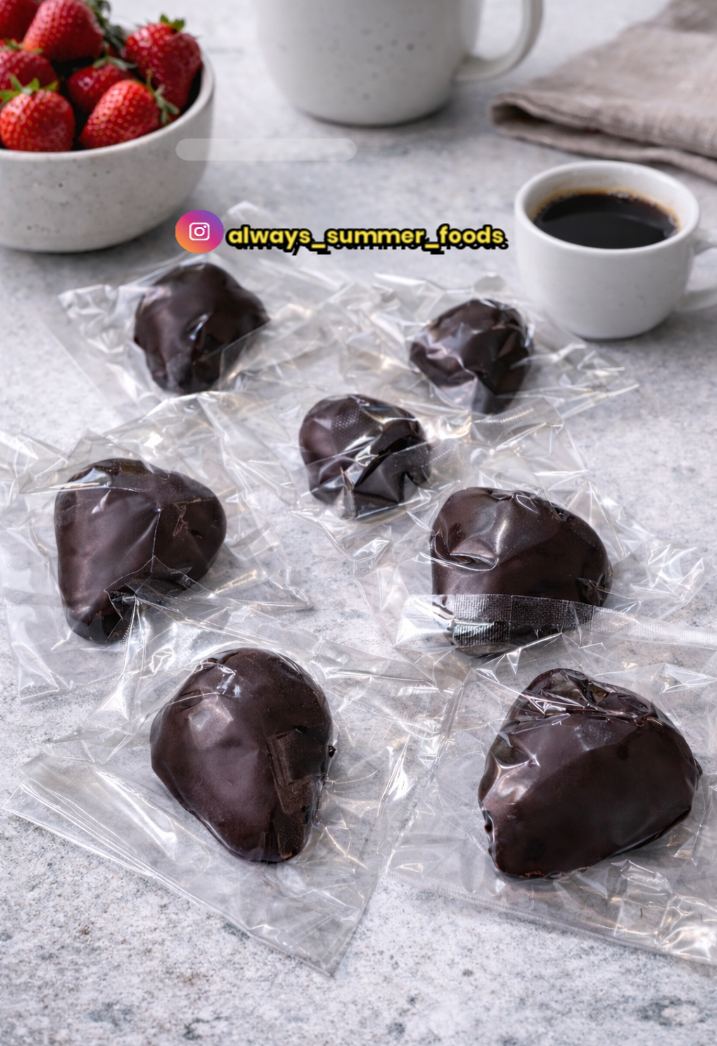 Dark Chocolate-Covered Freeze-Dried Organic Strawberries