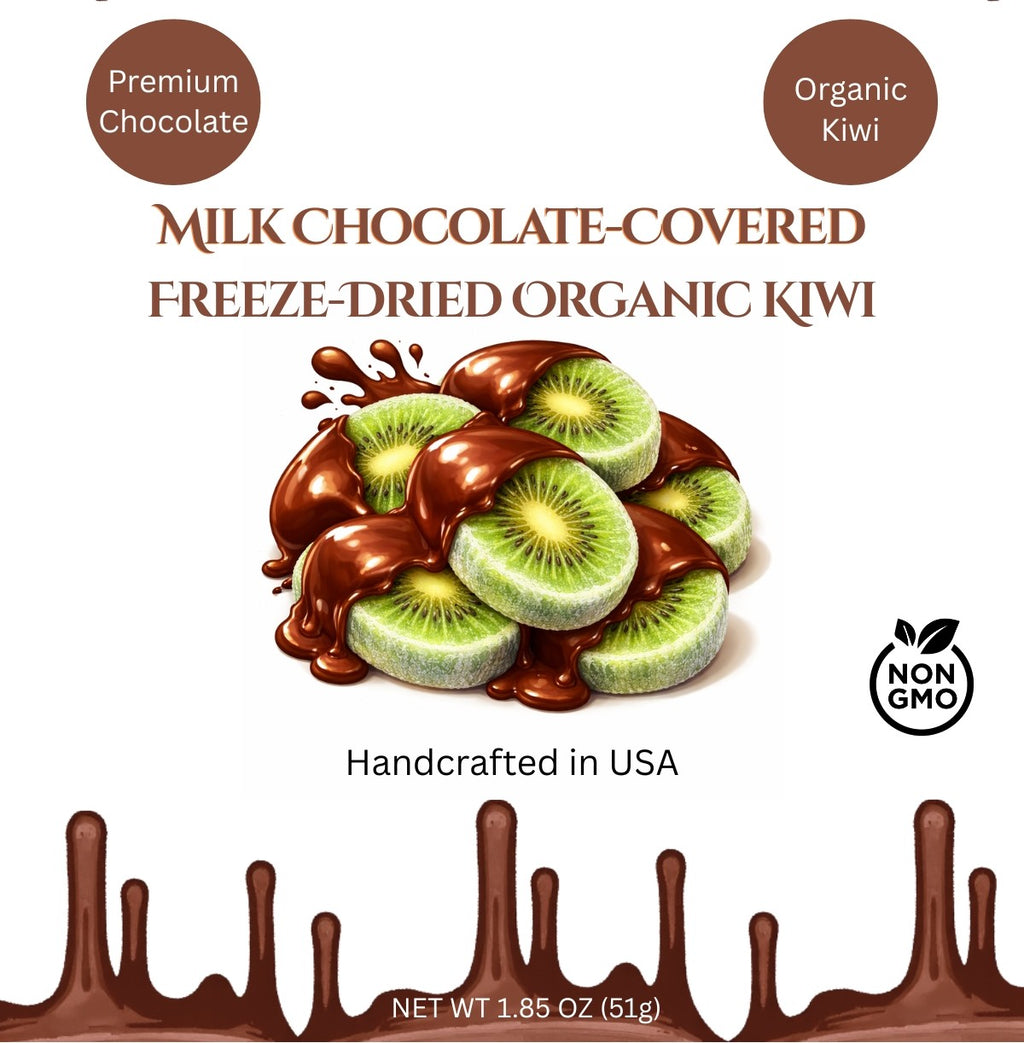 Milk Chocolate-Covered Freeze-Dried Organic Kiwi